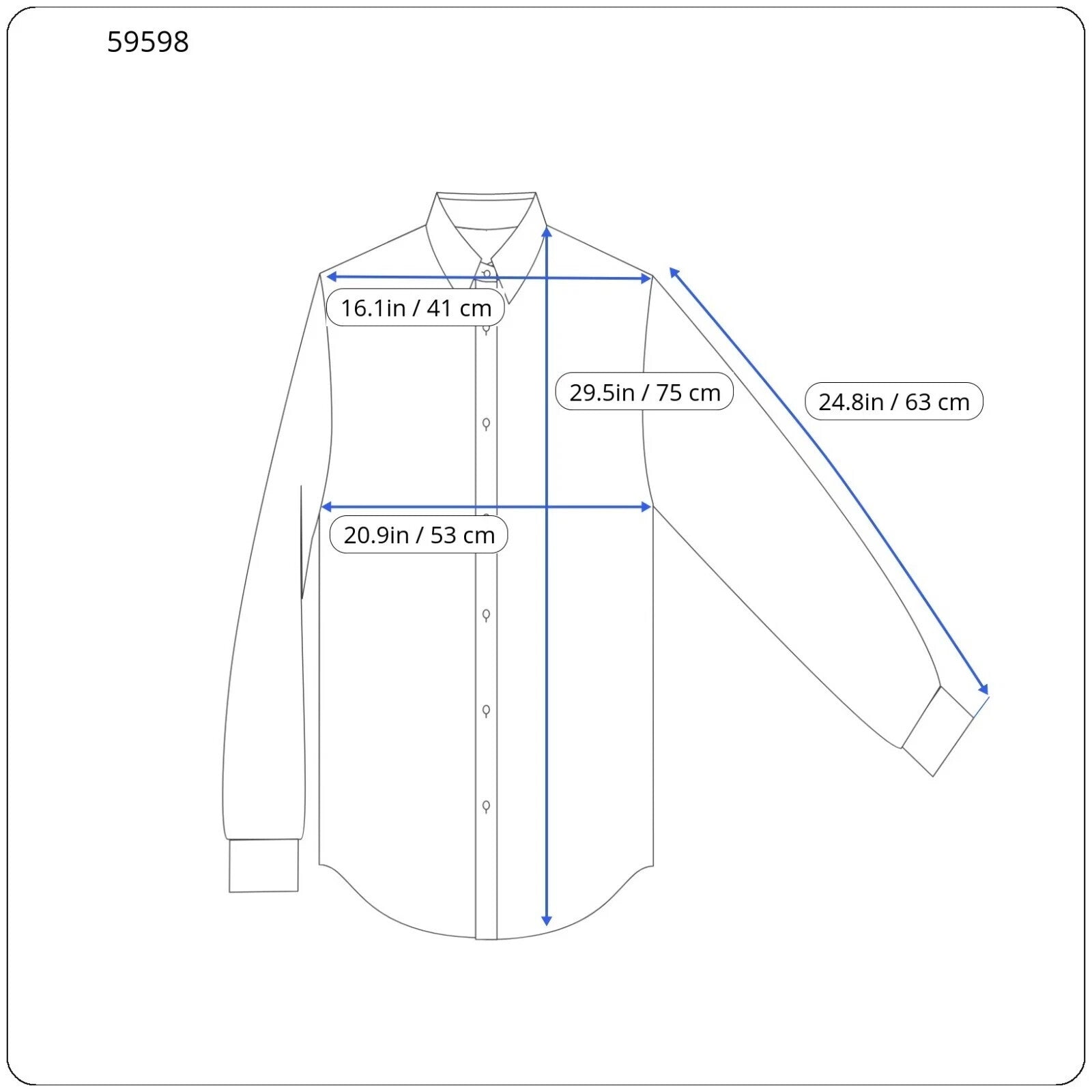 DENHAM Stories Men's Shirt M Blue Cotton Pocket Long Sleeve Button Collared