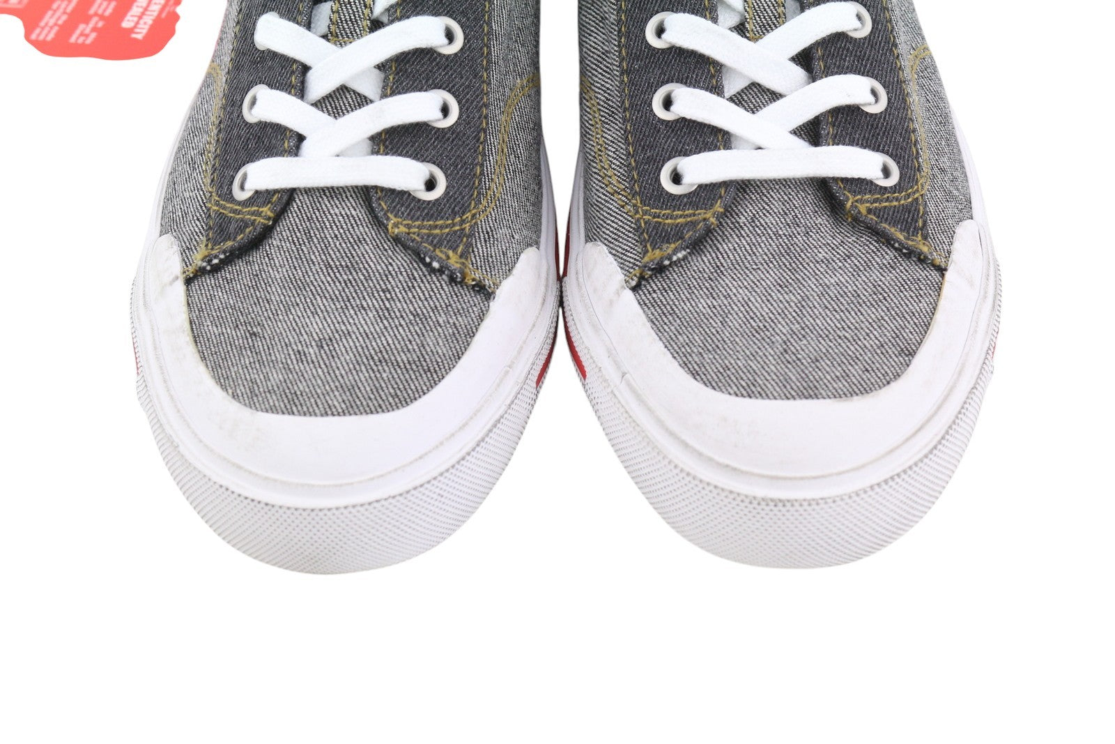 DIESEL S-Athos Low Men Sneakers EU41 Black Denim Lace Up Almond Toe RRP€160