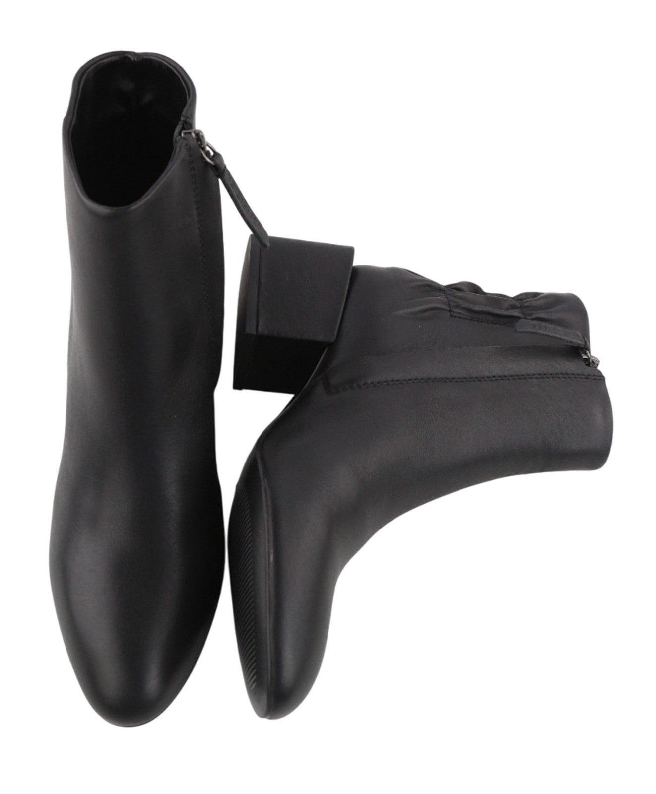 DIESEL Jaynet Mab Womens Boots EU38 UK5.5 Black Leather Heeled Ankle RRP€290