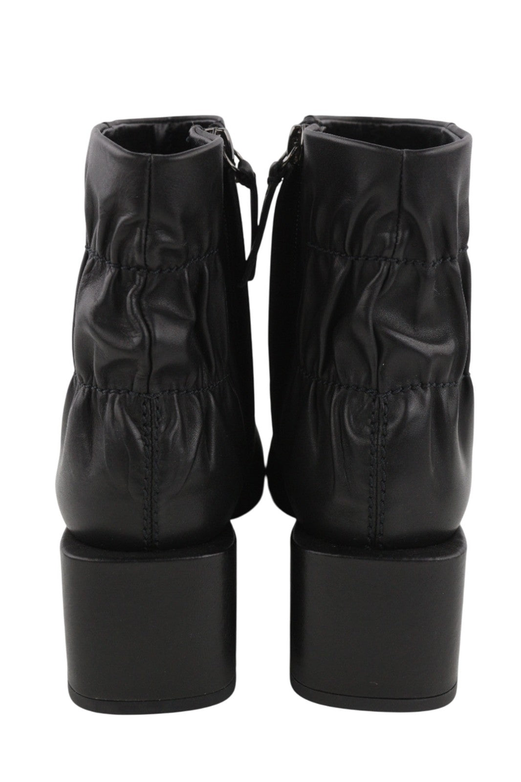 DIESEL Jaynet Mab Womens Boots EU38 UK5.5 Black Leather Heeled Ankle RRP€290