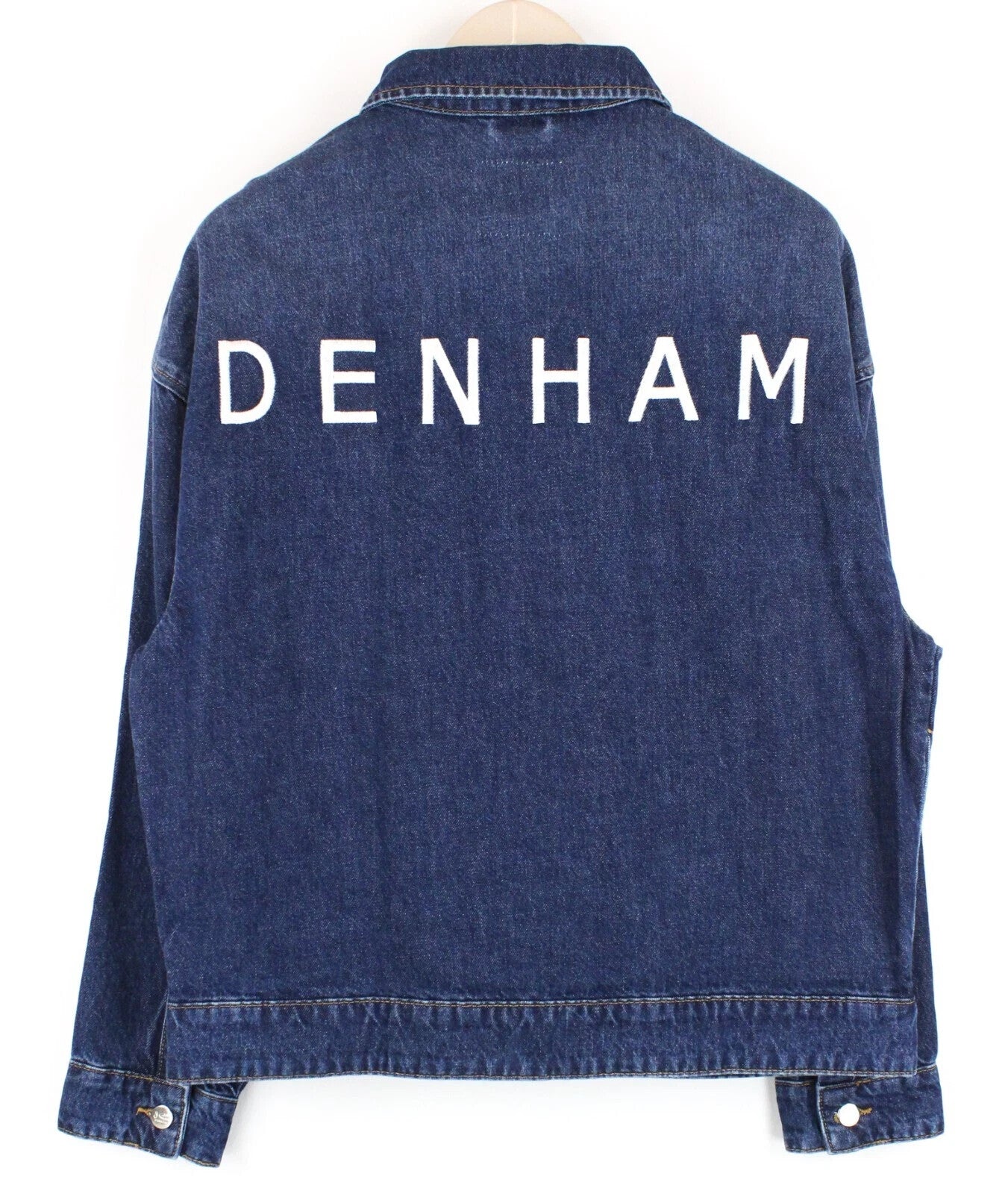 DENHAM Century Trucker Women's Denim Jacket S Blue Cotton Logo Wash Embroidery