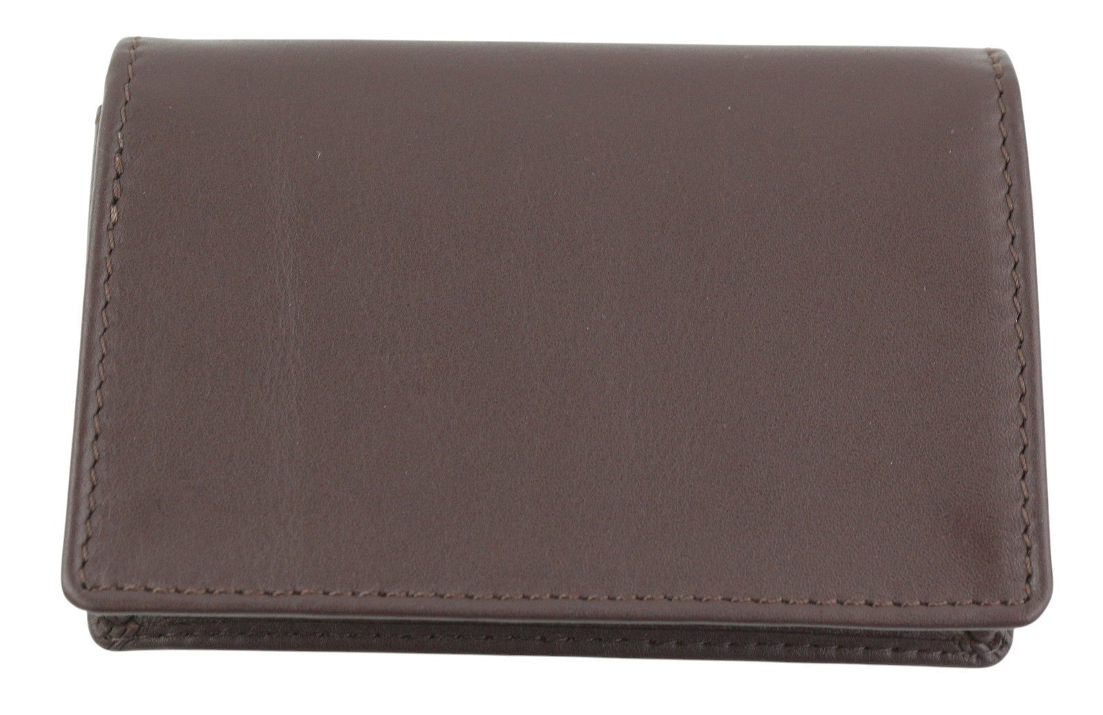 DIESEL Dukez Men Wallet OS Dark Brown Genuine Leather Silver Tone Detail Logo