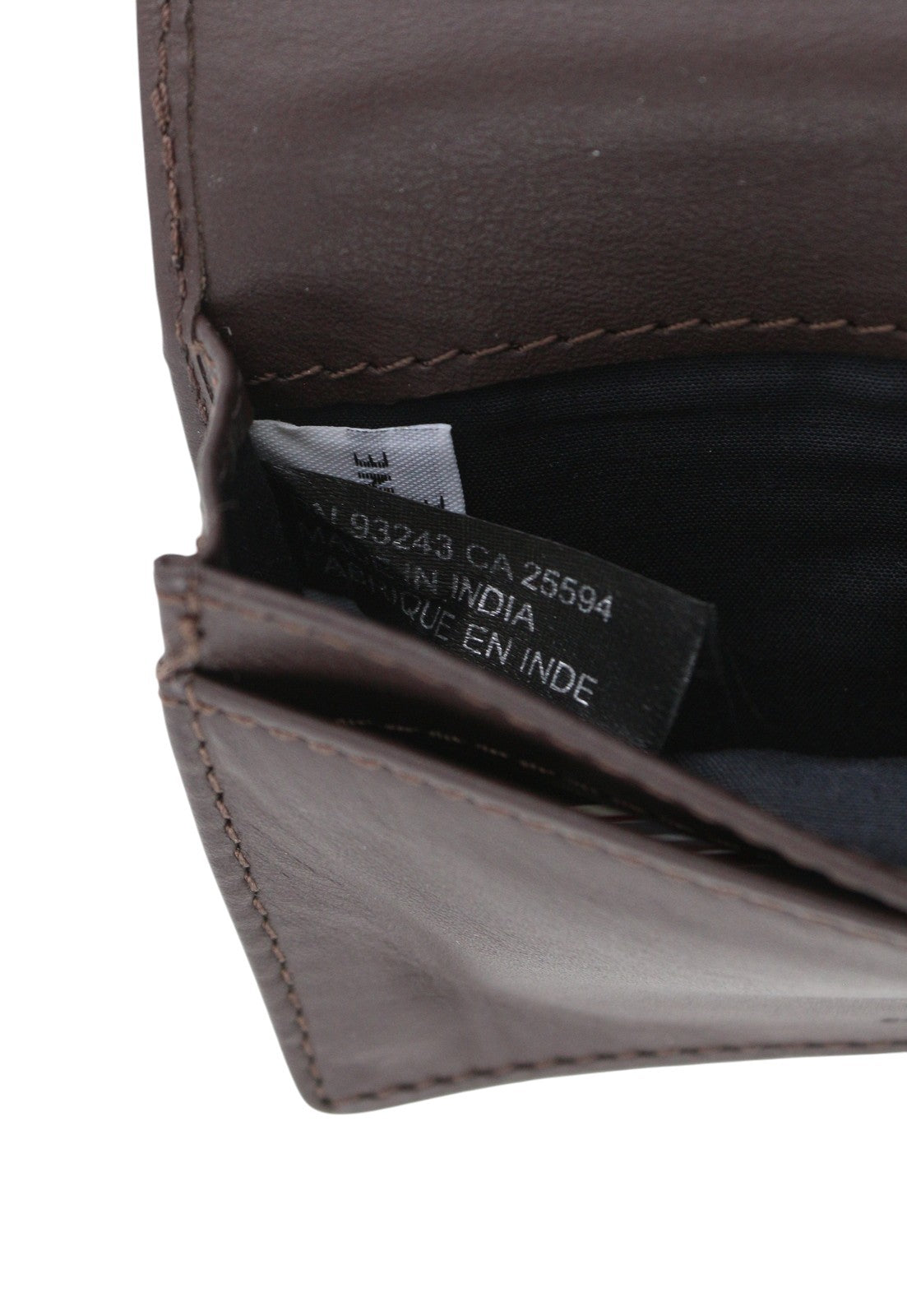 DIESEL Dukez Men Wallet OS Dark Brown Genuine Leather Silver Tone Detail Logo