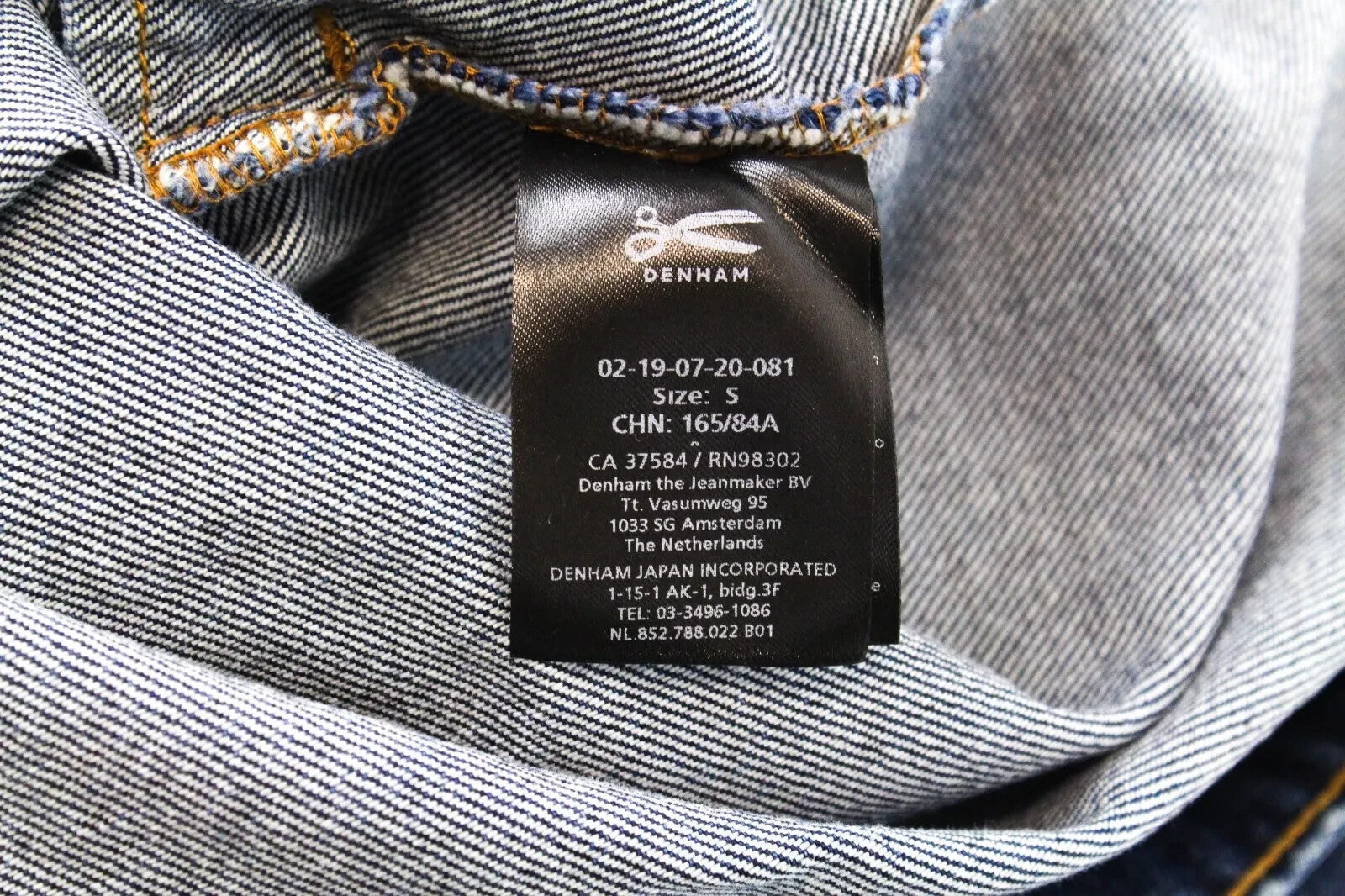 DENHAM Century Trucker Women's Jacket S Pure Cotton Denim Blue Embroidered Logo