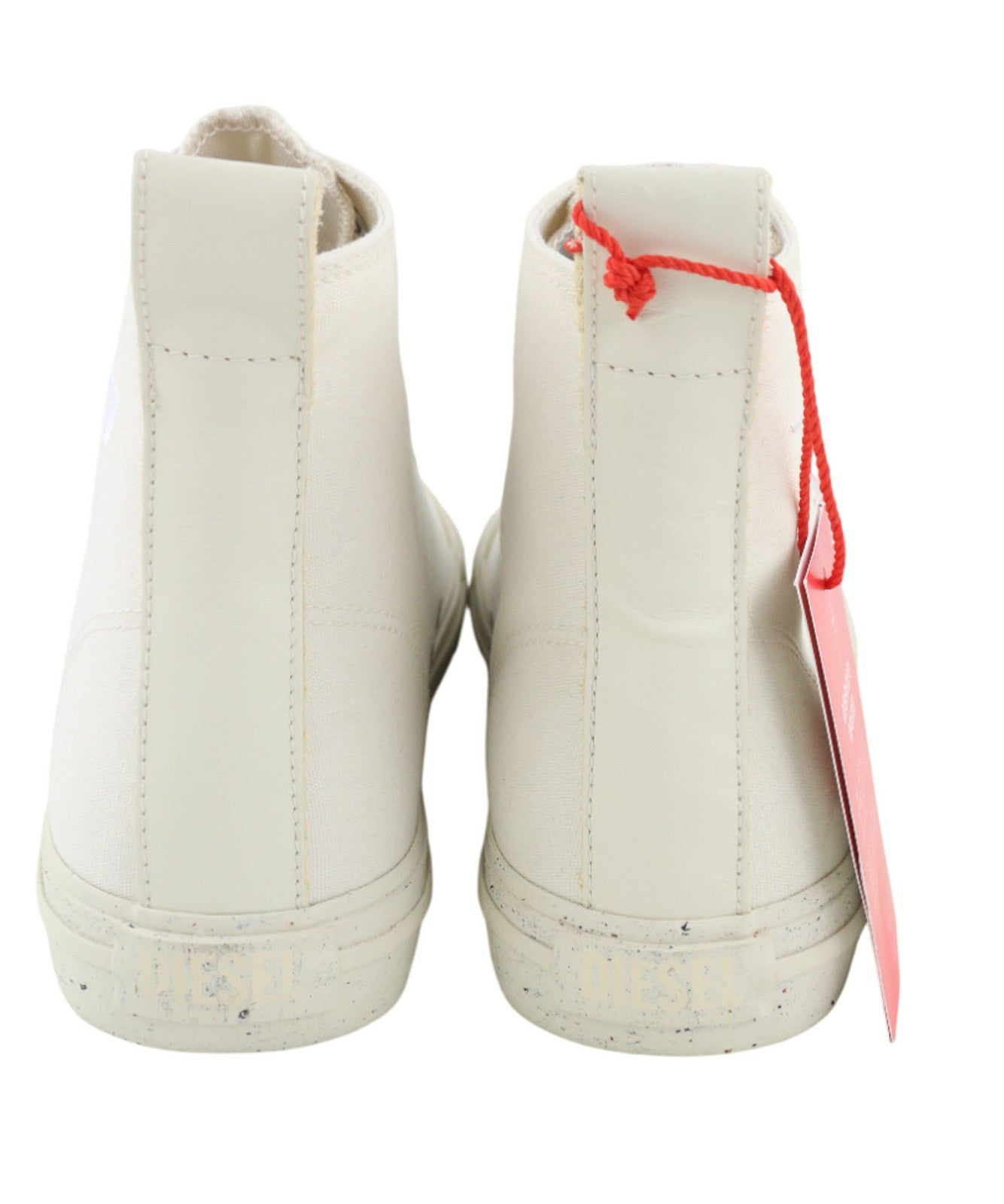 DIESEL A-Athos Mid Mens Sneakers EU43 UK9 White Almond Toe High Lace Trainers