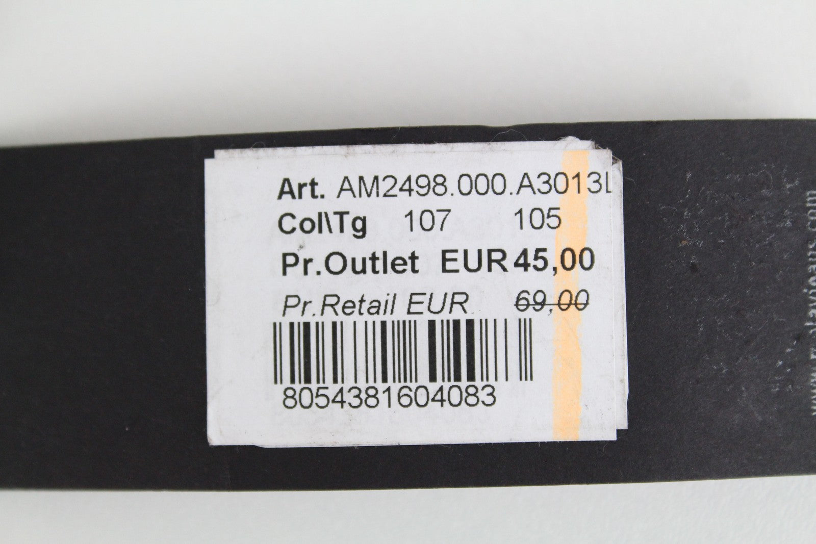 REPLAY Men's Belt 100 cm Brown Cow Leather Buckle Patterned Metal Fastener