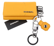 DIESEL Thebeis Keycase II Women Wallet OS Orange Genuine Leather Metal RRP€120