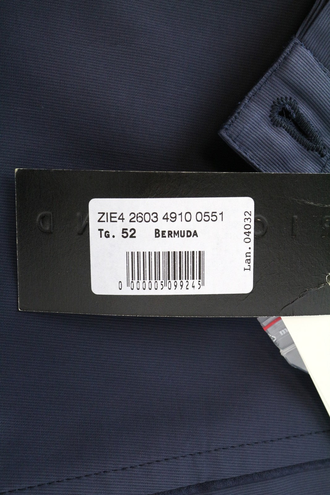 RICHMOND X Men's Shorts 52 Blue Twill Bermuda Cotton Pocketed Button Fly Style