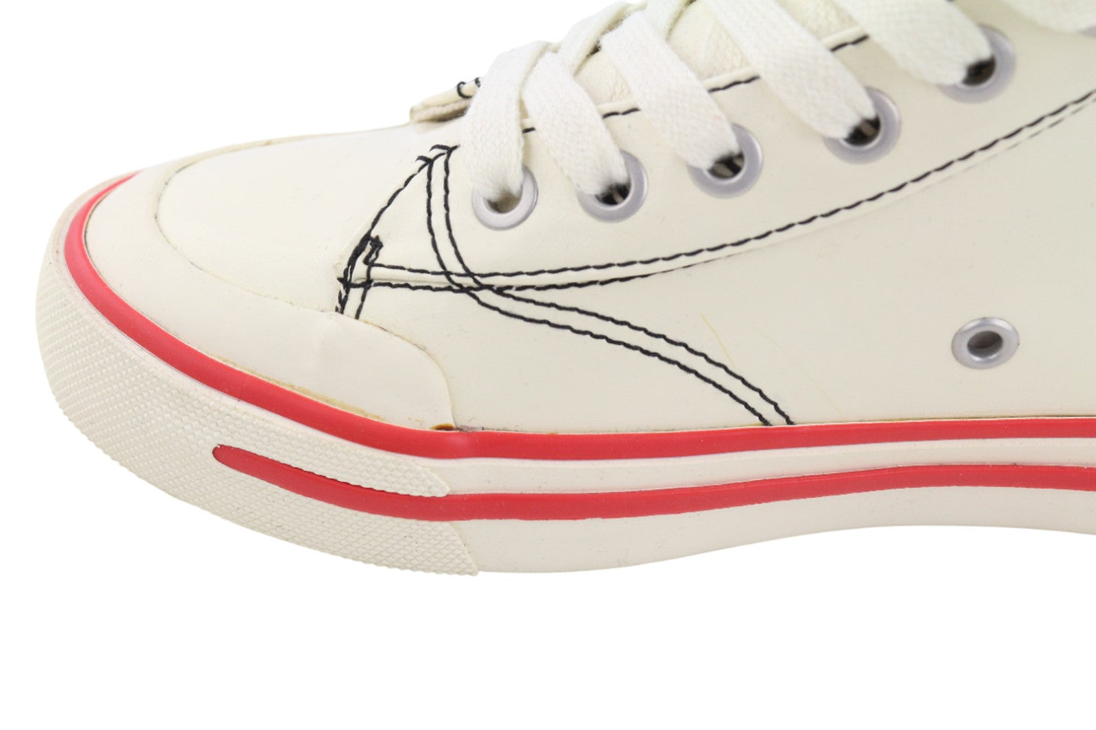 DIESEL A-Athos Mid Womens Sneakers EU36 UK4 White Almond Toe High Top RRP€175