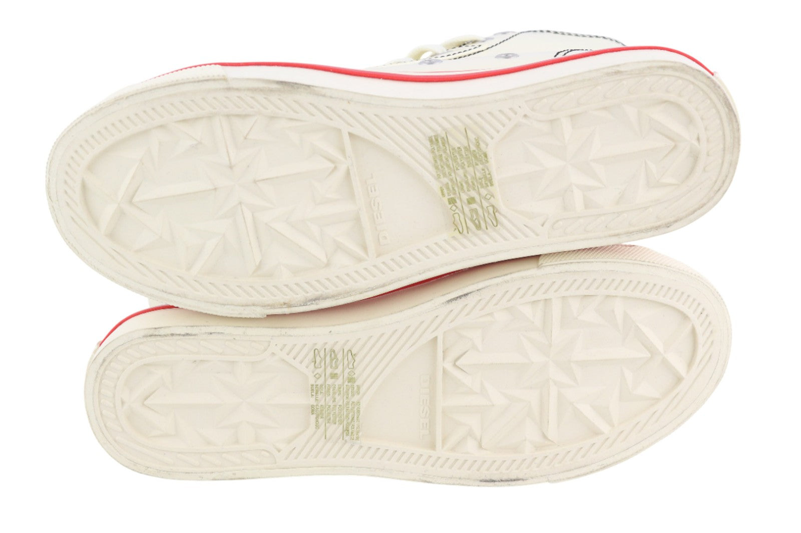 DIESEL A-Athos Mid Womens Sneakers EU36 UK4 White Almond Toe High Top RRP€175