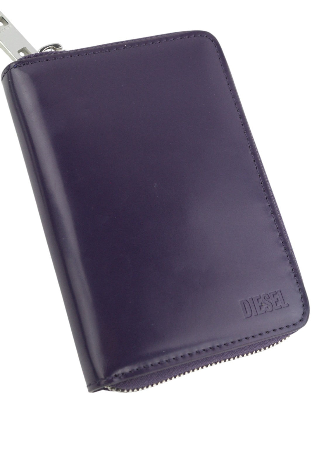 DIESEL Essencia Jadda Women Wallet OS Dark Purple Cow Leather Zipper RRP€160
