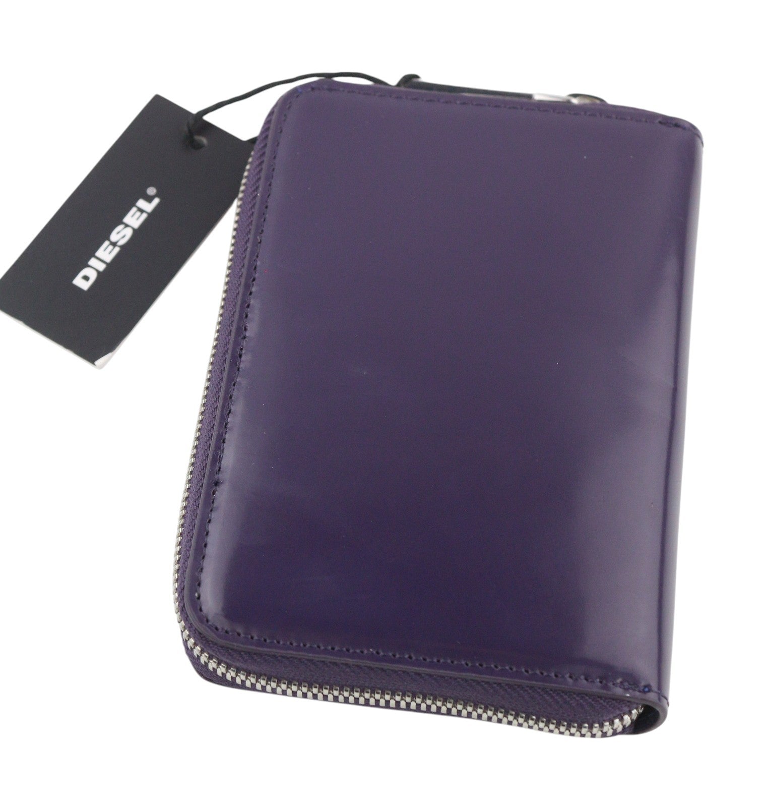 DIESEL Essencia Jadda Women Wallet OS Dark Purple Cow Leather Zipper RRP€160