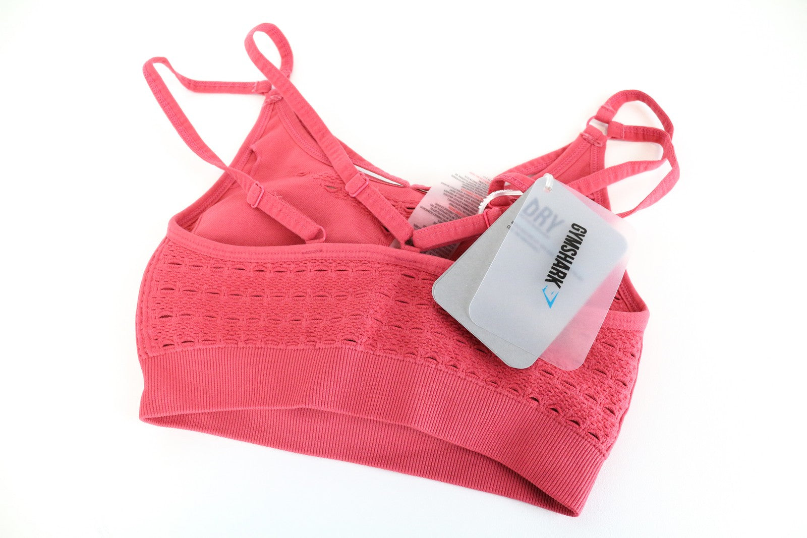 GYMSHARK Energy Women's Sport Bra XS Seamless Fit Petite Red Sea Stretch Top