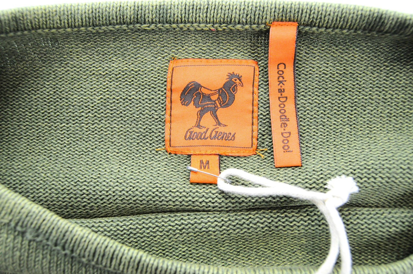 GOOD GENES Green Jumper M Men's Long Sleeve Knitted Cotton Logo Sweater Top