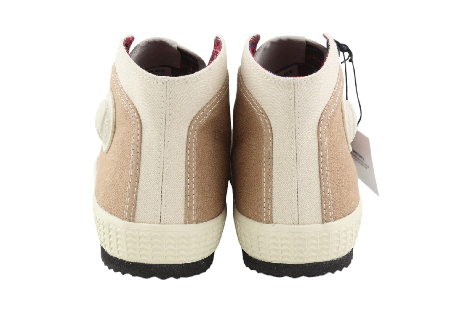 DIESEL S-Yuk MC Men Sneakers EU44.5 Beige Ankle Top Lace Up Almond Toe RRP€120