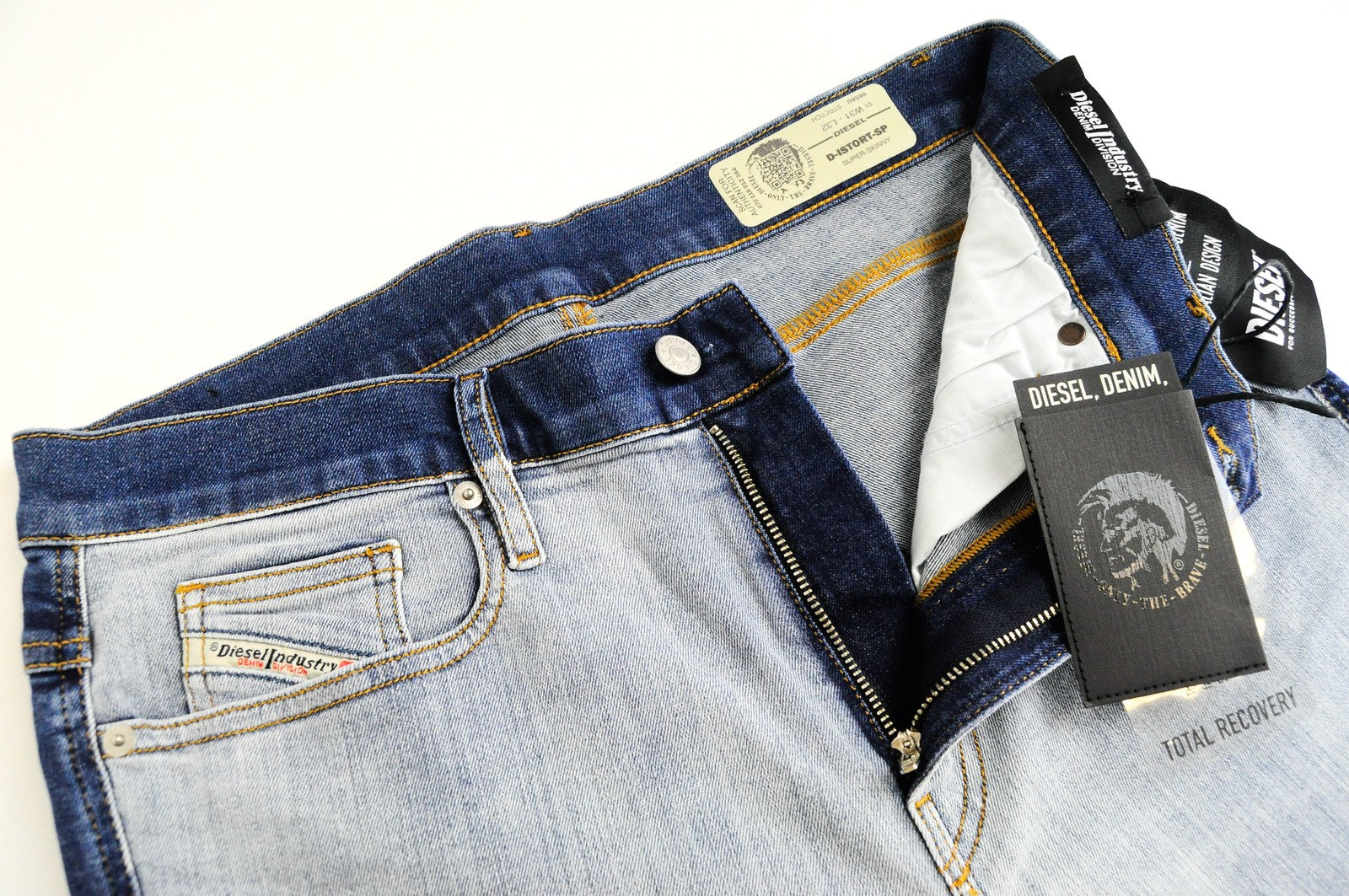 DIESEL D-Istort-SP 085AU Men's Jeans W31/L32 Super Skinny Blue Cotton Stretch