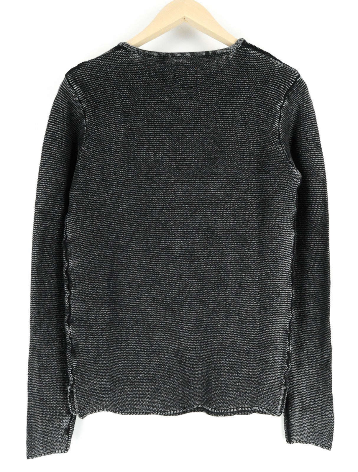 GOOD GENES Jumper M Black Knitted Men's Pullover Cotton Long Sleeve Sweater