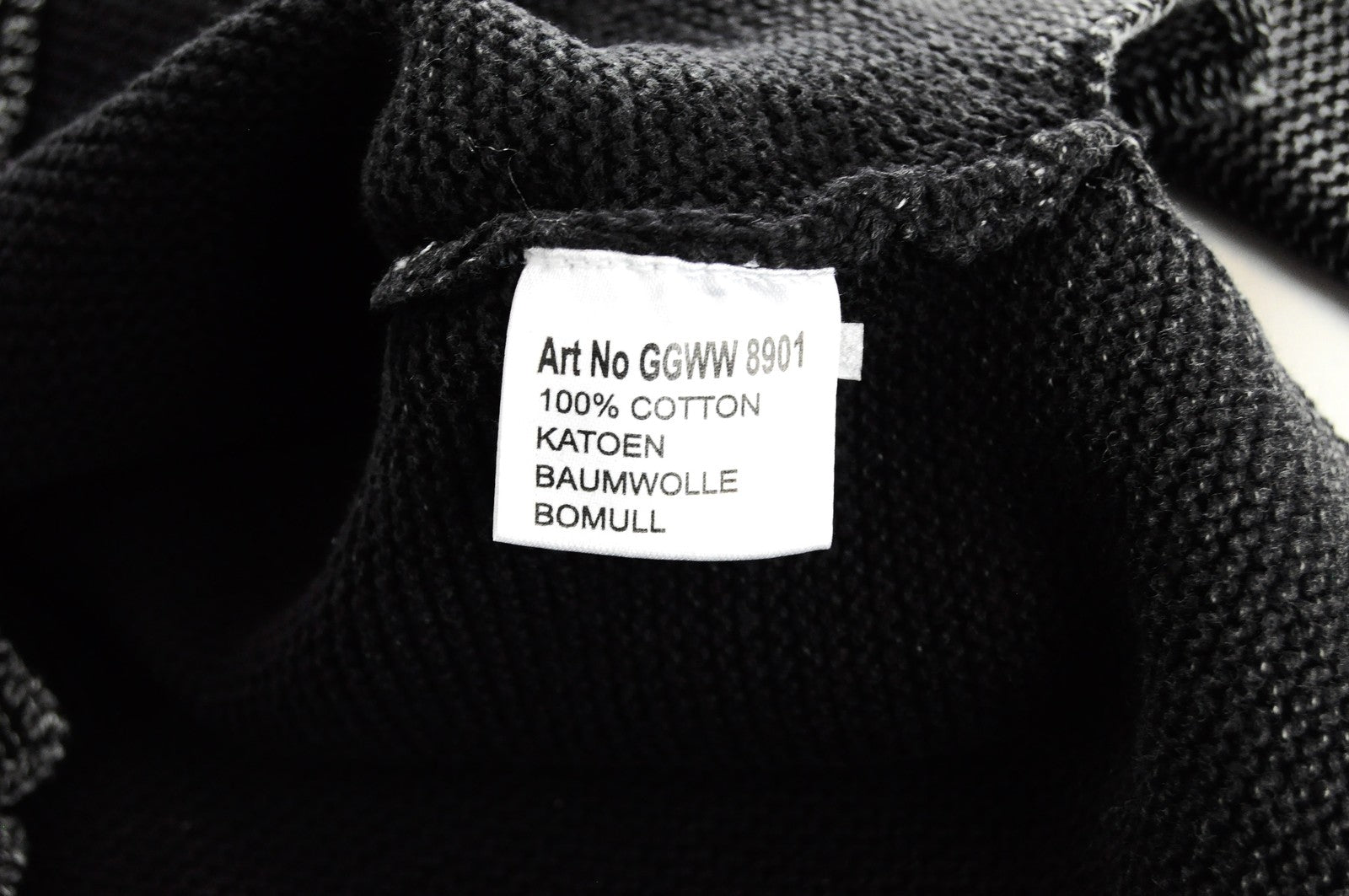 GOOD GENES Jumper M Black Knitted Men's Pullover Cotton Long Sleeve Sweater