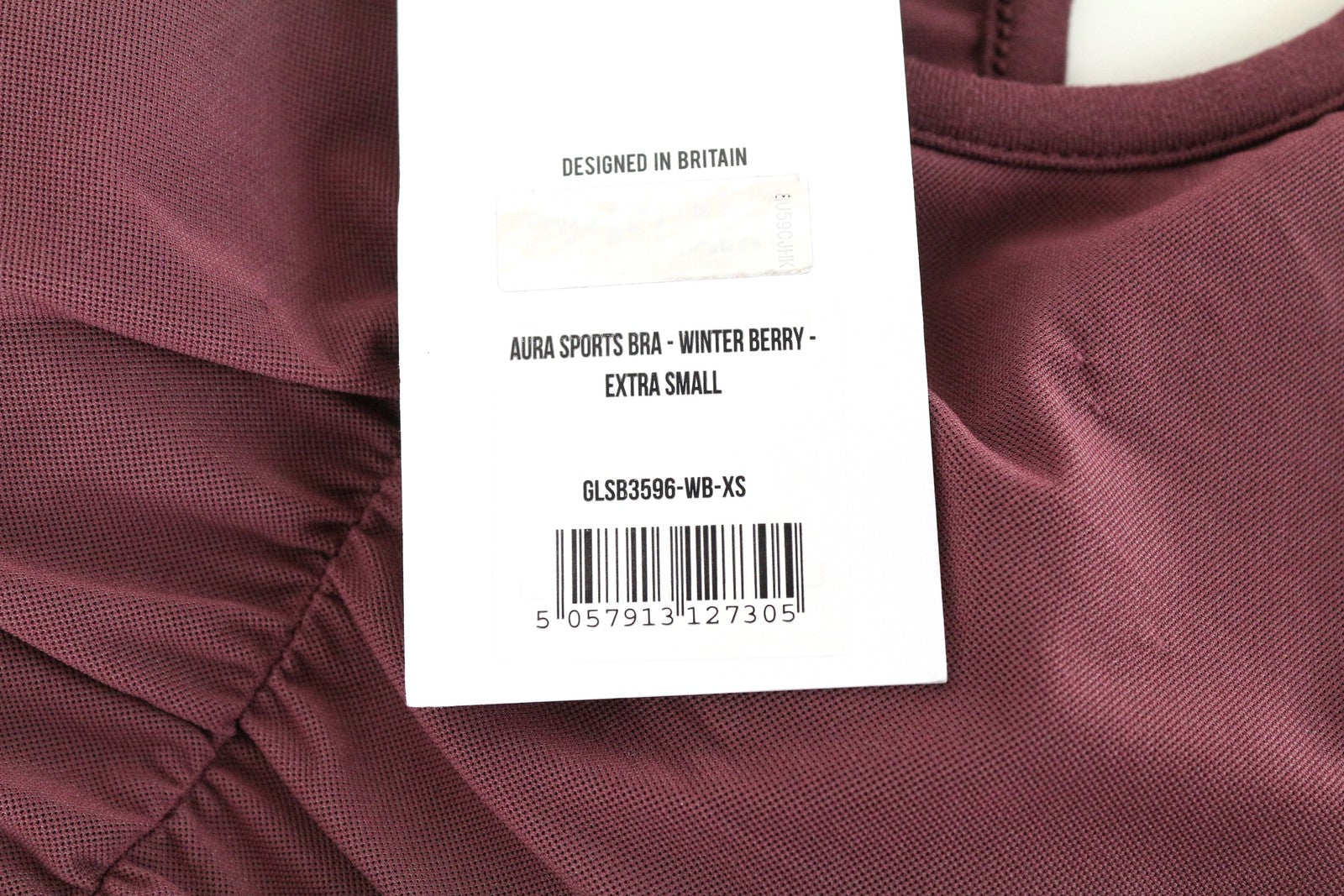 GYMSHARK Aura Women's Sport Bra XS Winter Berry Racerback Open Workout Stretch