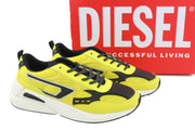 DIESEL S-Serendipity Sport Men Sneakers EU42 Yellow Lace Up Almond Toe RRP€150