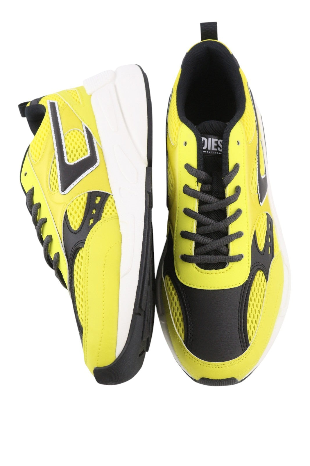 DIESEL S-Serendipity Sport Men Sneakers EU42 Yellow Lace Up Almond Toe RRP€150
