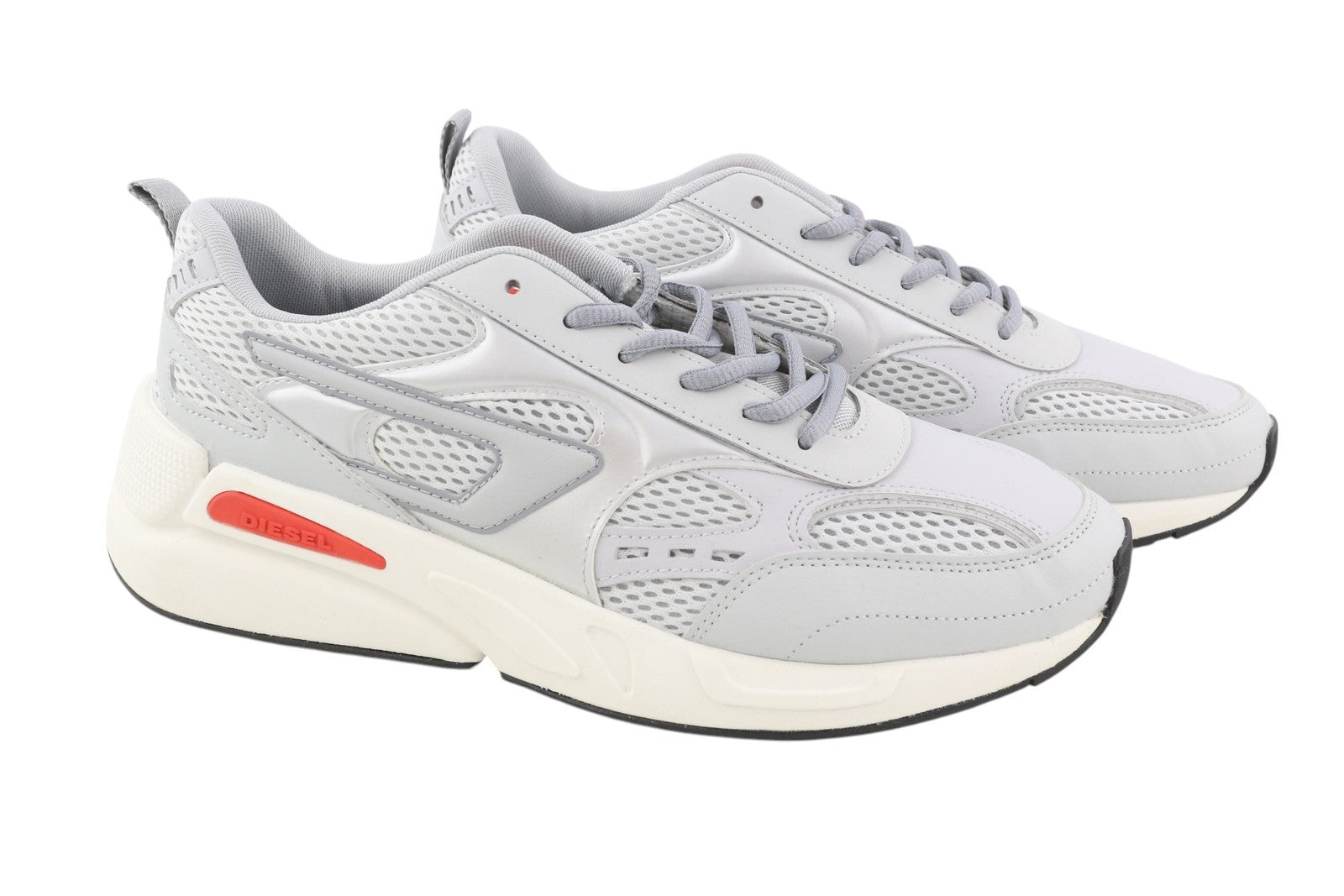 DIESEL S-Serendipity Sport Men Sneakers EU44 Grey Almond Toe Lace Up RRP€150