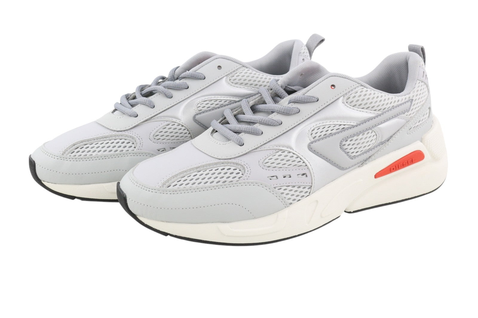 DIESEL S-Serendipity Sport Men Sneakers EU44 Grey Almond Toe Lace Up RRP€150