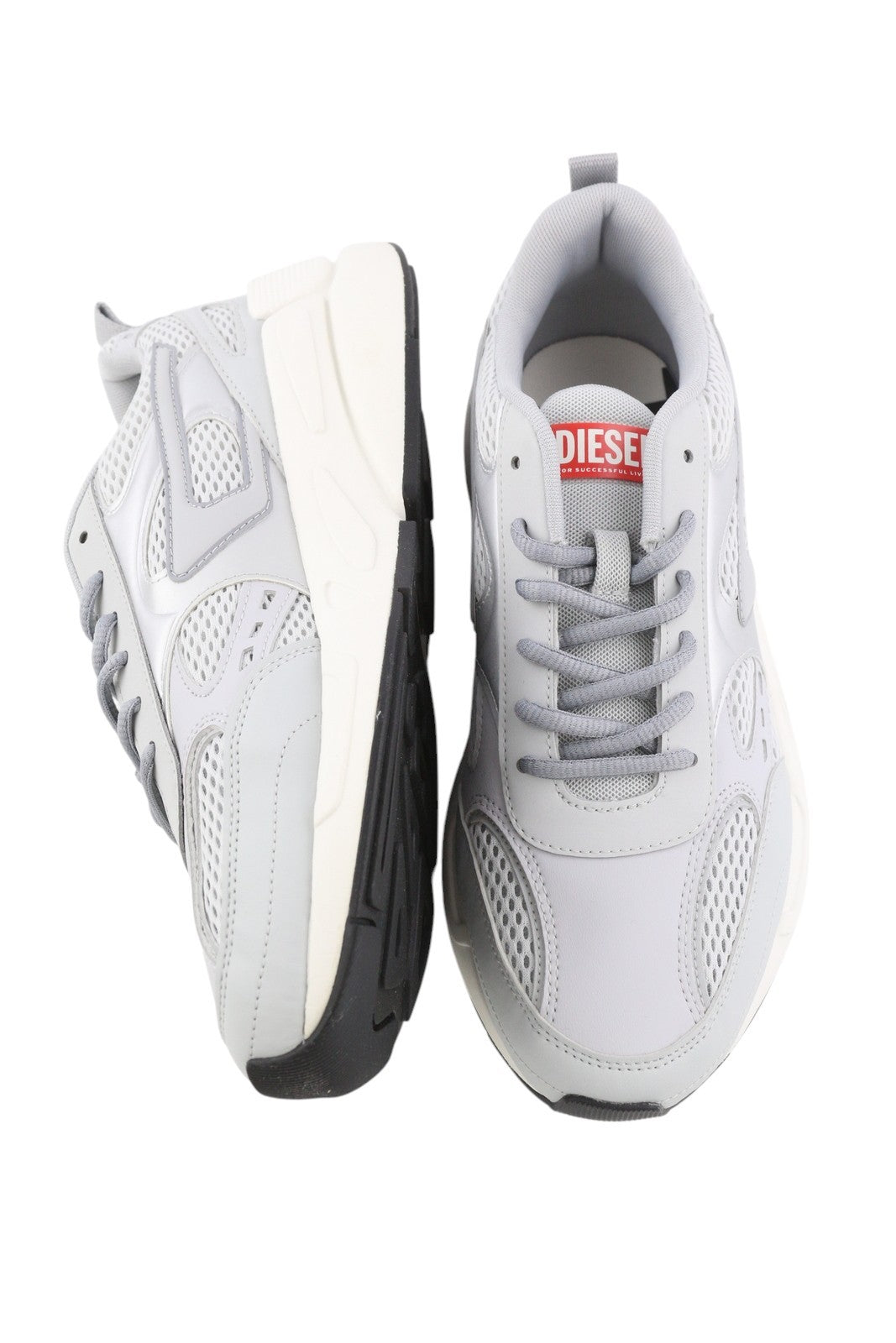 DIESEL S-Serendipity Sport Men Sneakers EU44 Grey Almond Toe Lace Up RRP€150