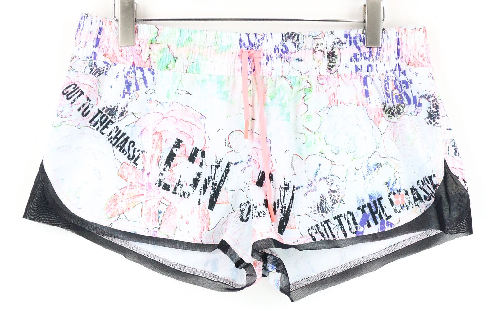 SWEATY BETTY Pas De Chat Women's Shorts XL Lightweight Dance Print Graffiti Fit