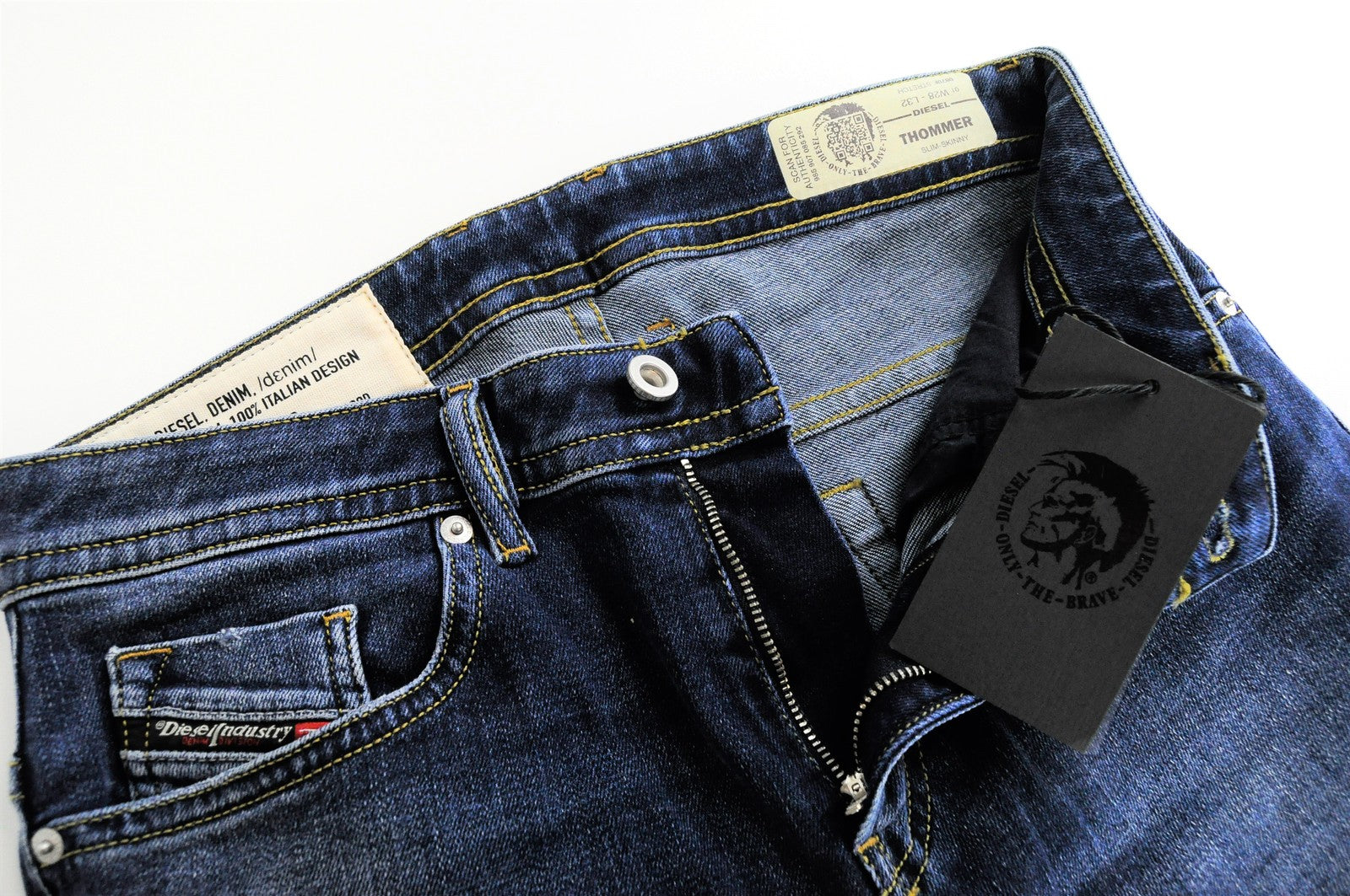 DIESEL Thommer 0870F Men's Jeans W28/L32 Slim Fit Skinny Blue Cotton Washed