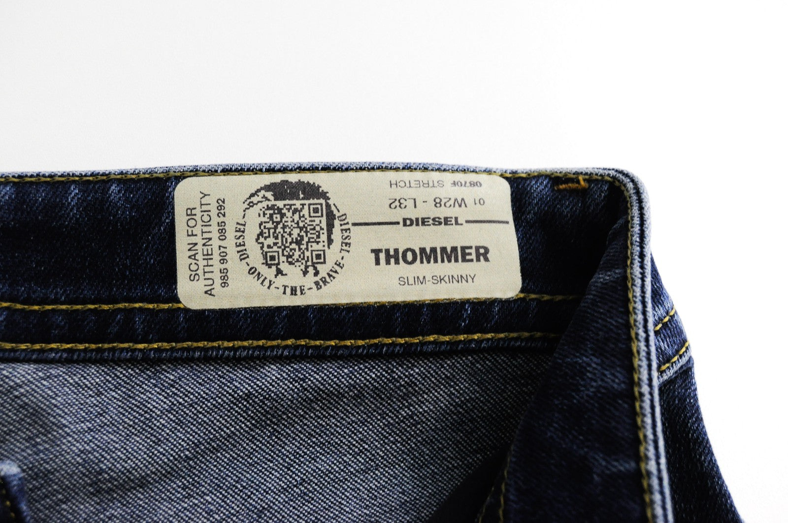 DIESEL Thommer 0870F Men's Jeans W28/L32 Slim Fit Skinny Blue Cotton Washed