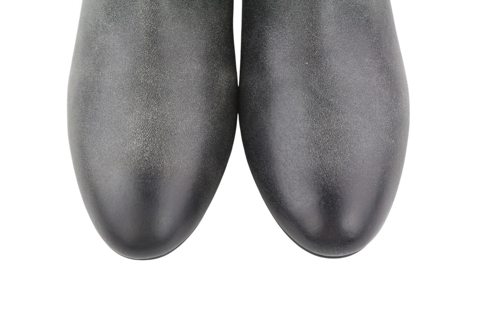 DIESEL D-Texanne CH Women Boots EU39 Grey Black Leather Cuban Heel Ankle RRP€295