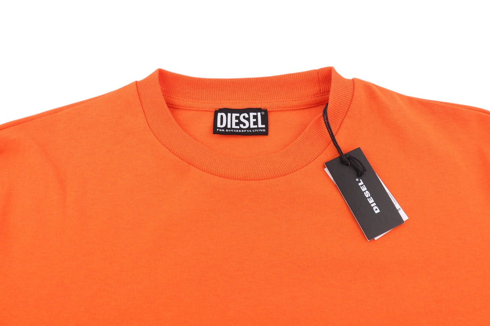 DIESEL T-Just-LS-B51 Mens T-Shirt M Orange Crew Neck Long Sleeve Cotton RRP€80