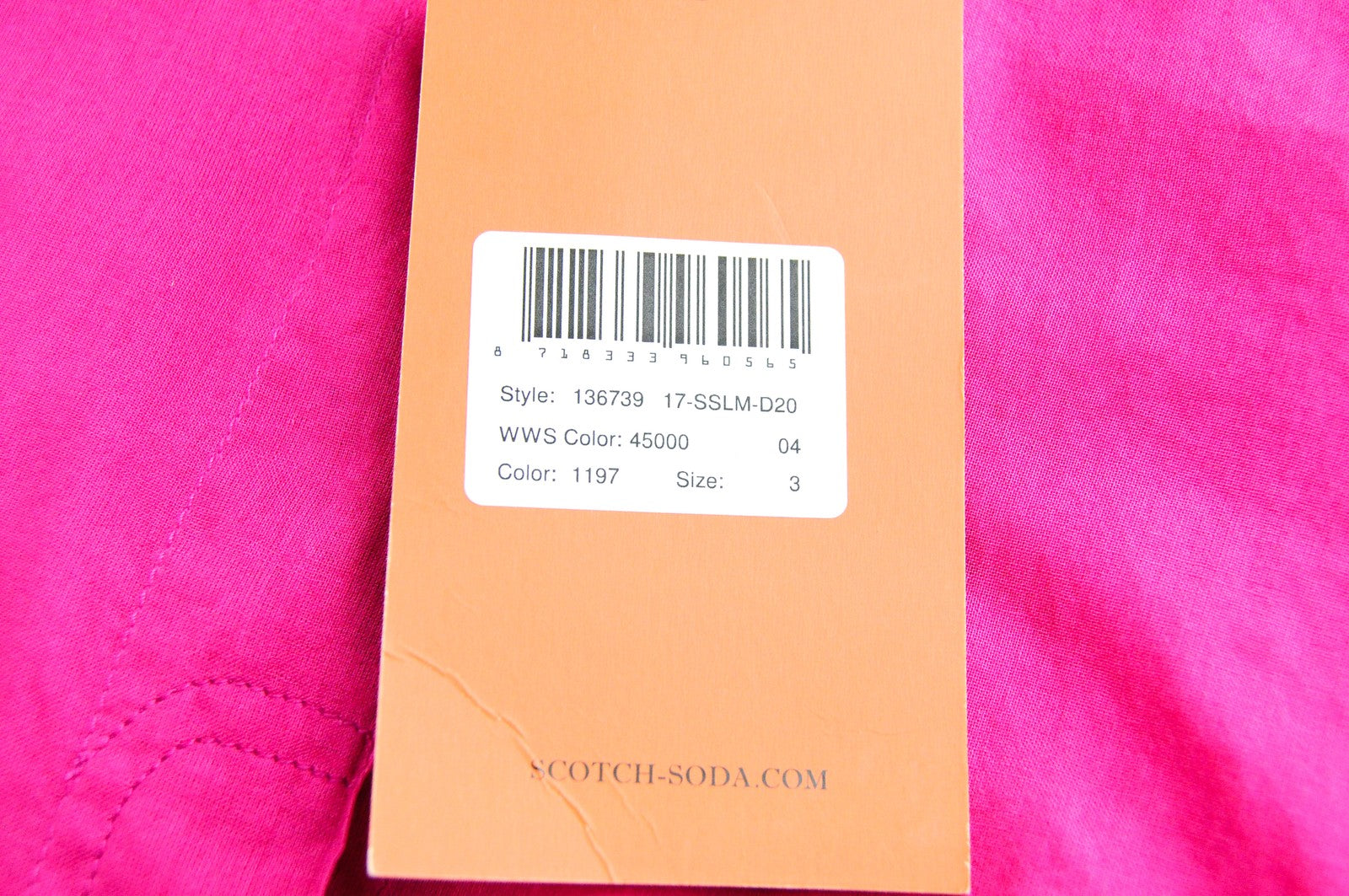 MAISON SCOTCH Shirt L Pink Pure Cotton Long Sleeve Collared Women's Button Top