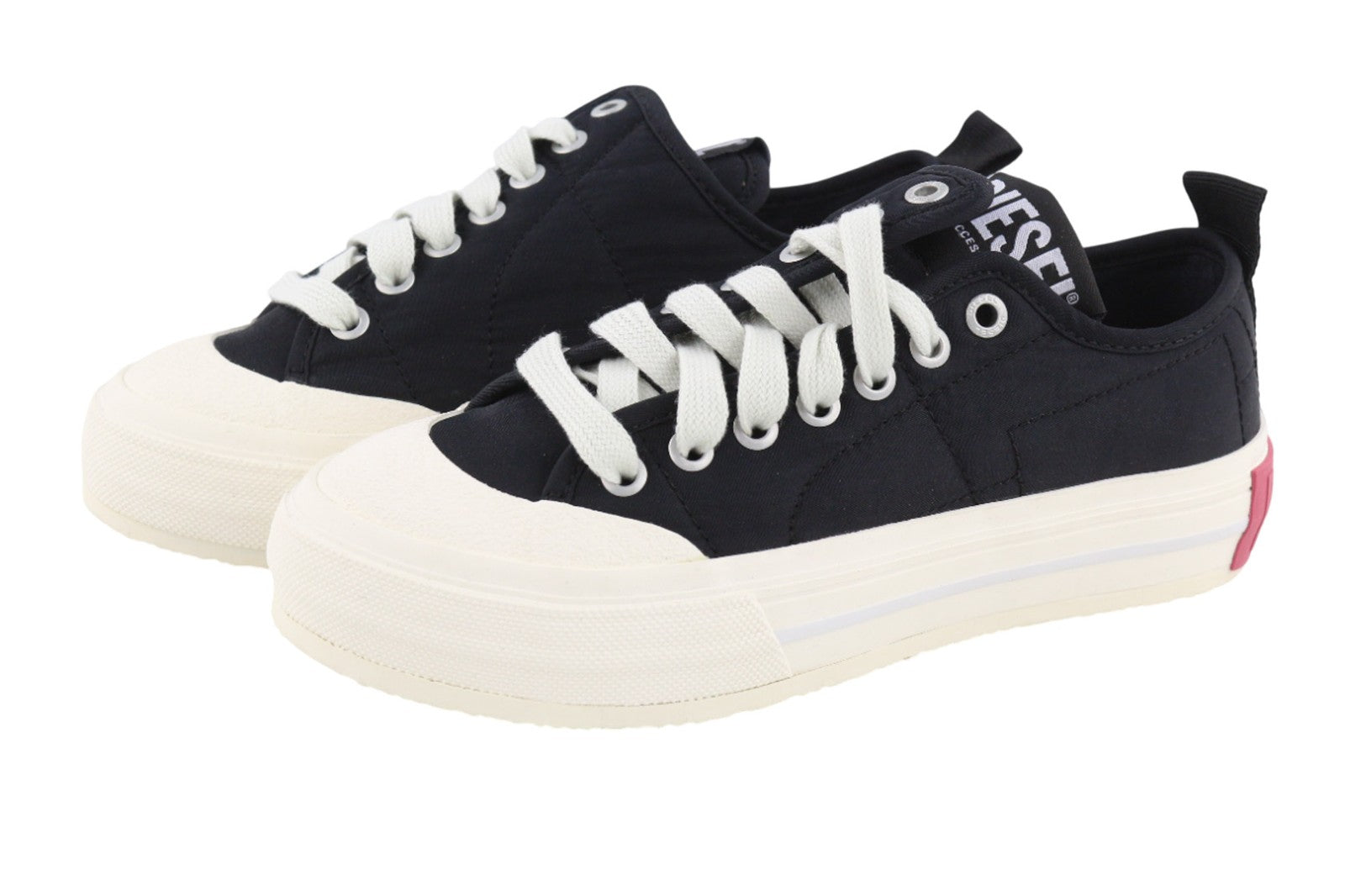 DIESEL S-Muji LC Womens Sneakers EU35.5 UK3.5 Black Low Top Round Toe RRP€160