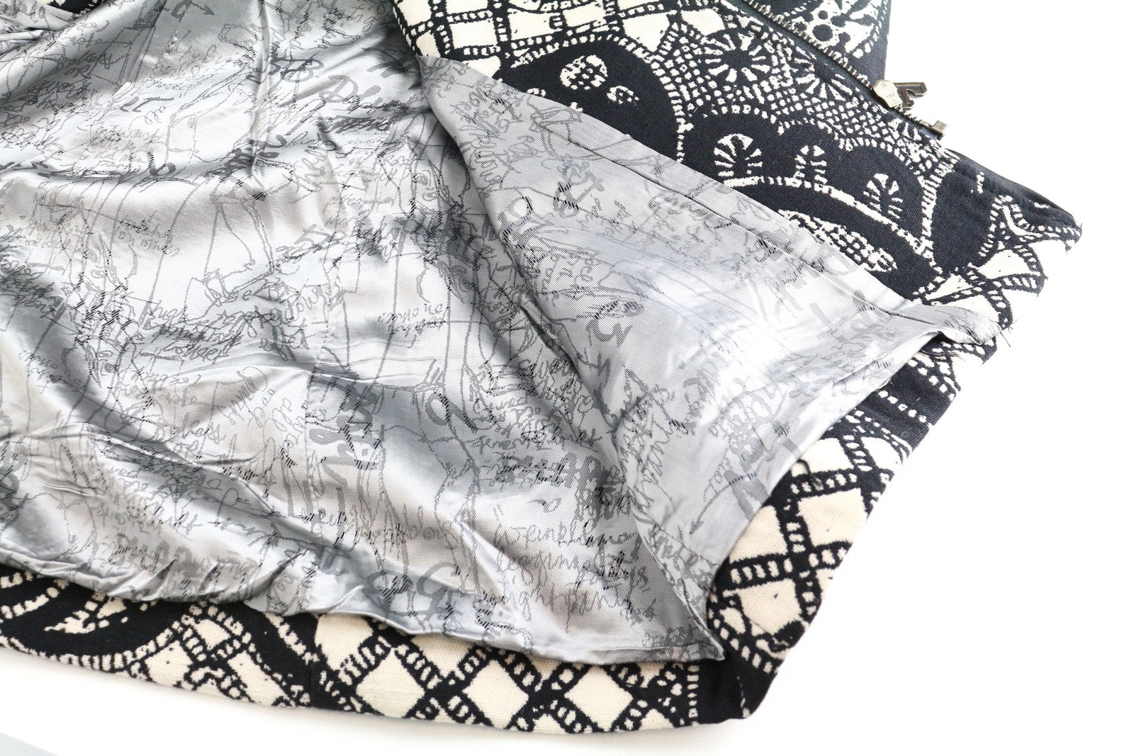 DESIGUAL Kytzia Women's Coat 38 Patterned Wool Blend Grey Single Breasted Lined