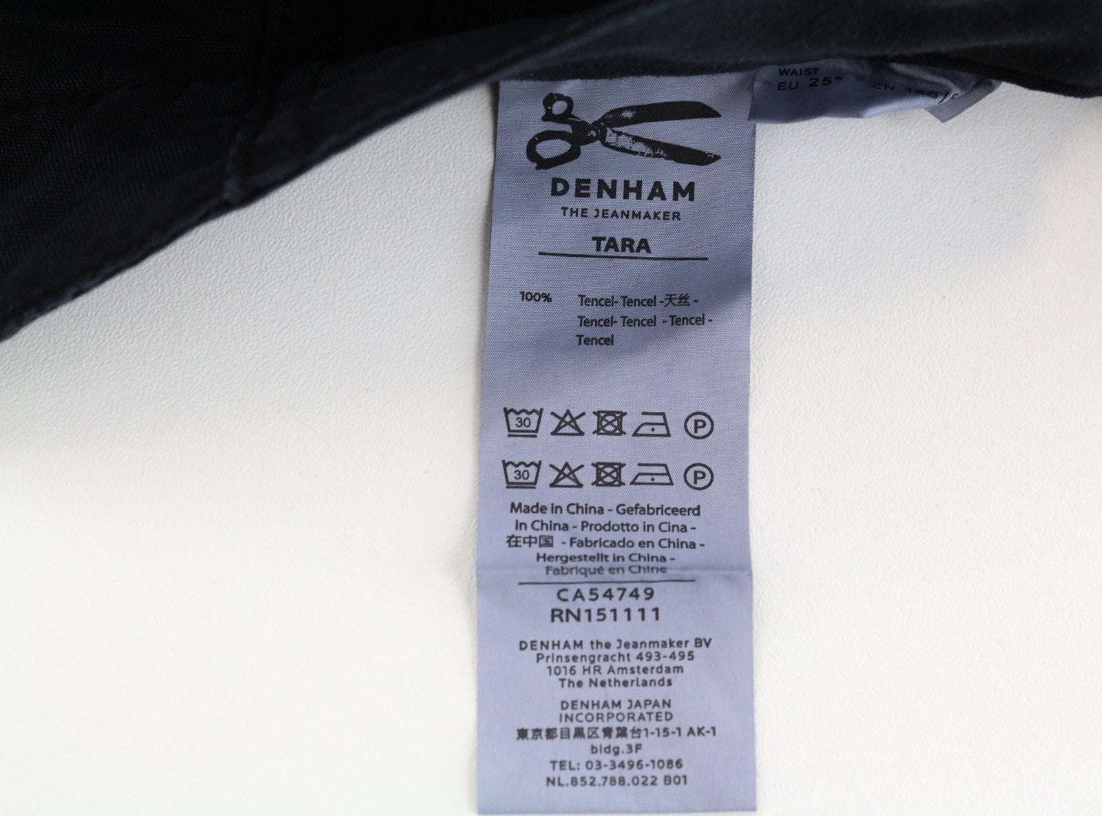 DENHAM Tara Women's Trousers W25/L28 Black Lightweight Cargo Multi Pocket Fit