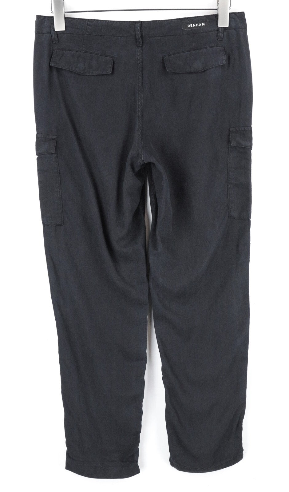 DENHAM Tara Women's Trousers W26/L28 Black Cargo Casual Pocket Lightweight Fit