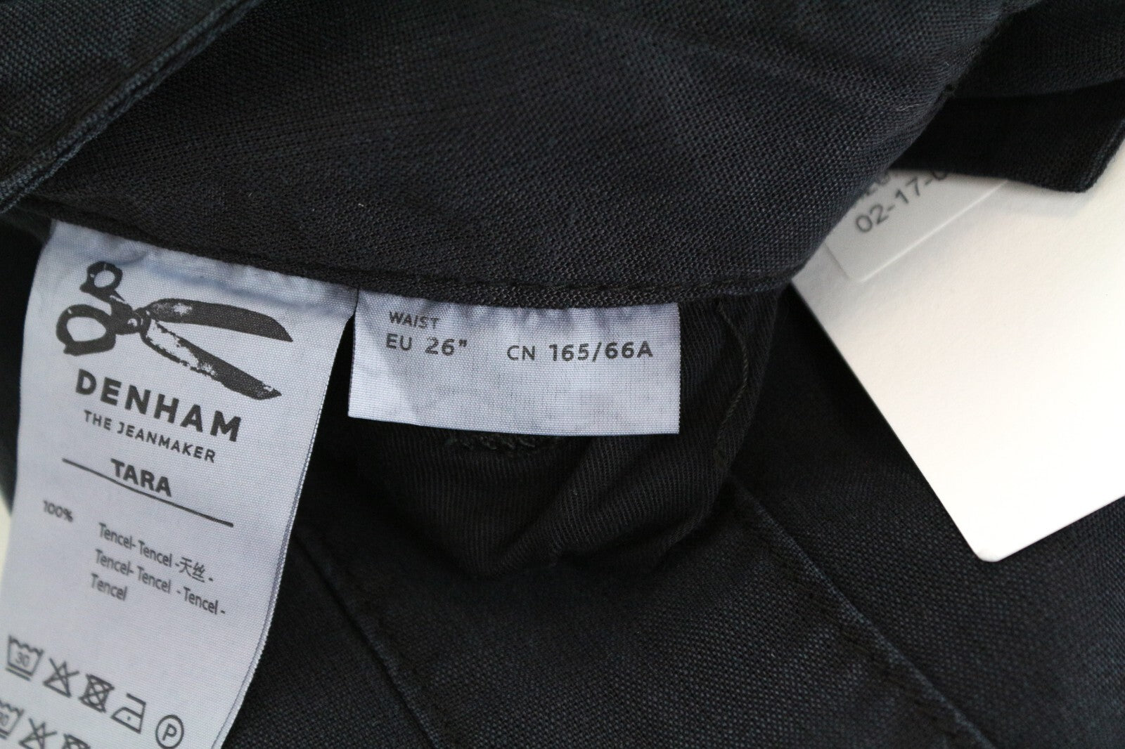 DENHAM Tara Women's Trousers W26/L28 Black Cargo Casual Pocket Lightweight Fit