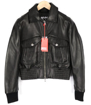 DIESEL G-Feijoa Womens Jacket XS Black Coated Insulated  Neck Lined RRP€395