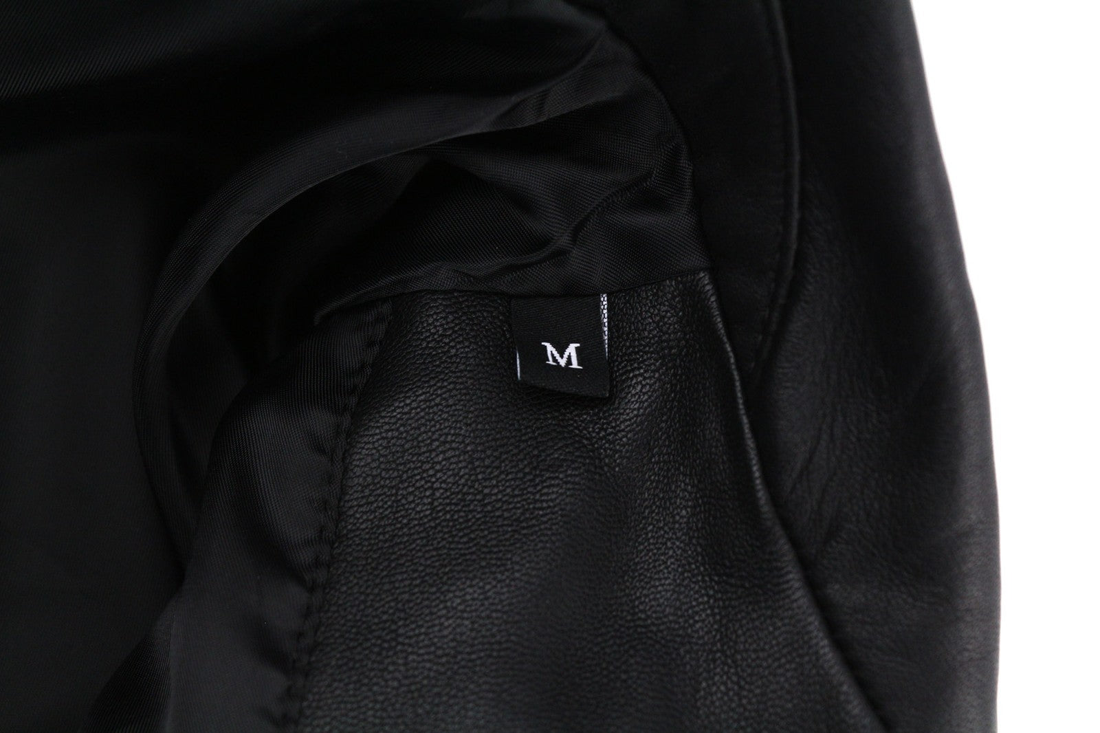 DIESEL R-Pusmir Mens Jacket M Black Sheep Leather Asymmetrical Zip RRP€655