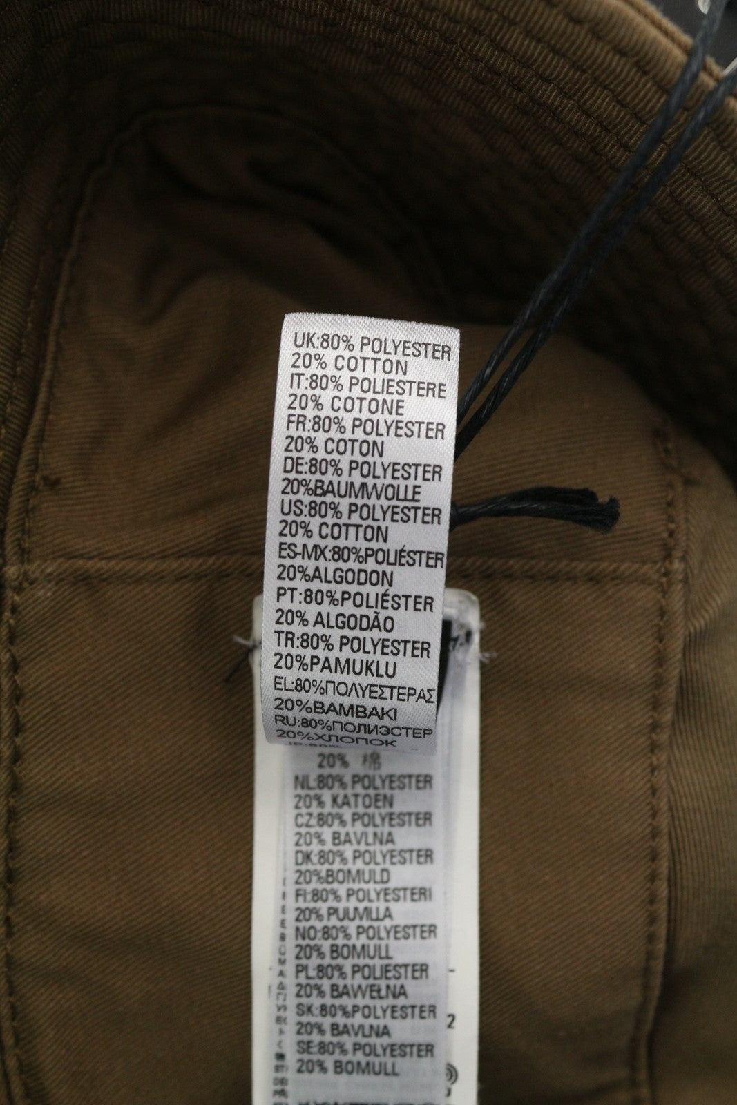 DIESEL D-Indig Men Hat OS Brown Bucket All Seasons Casual Patch RRP€100