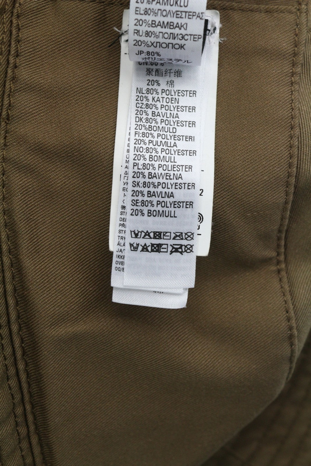 DIESEL D-Indig Men Hat OS Brown Bucket All Seasons Casual Patch RRP€100