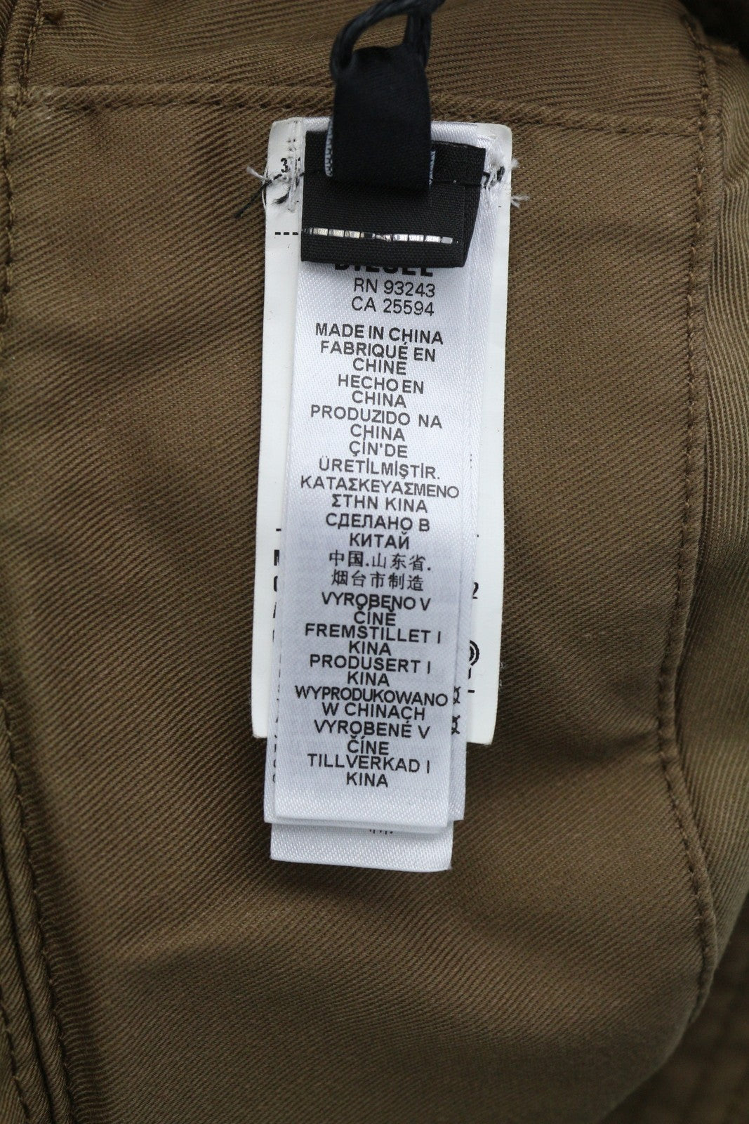 DIESEL D-Indig Men Hat OS Brown Bucket All Seasons Casual Patch RRP€100