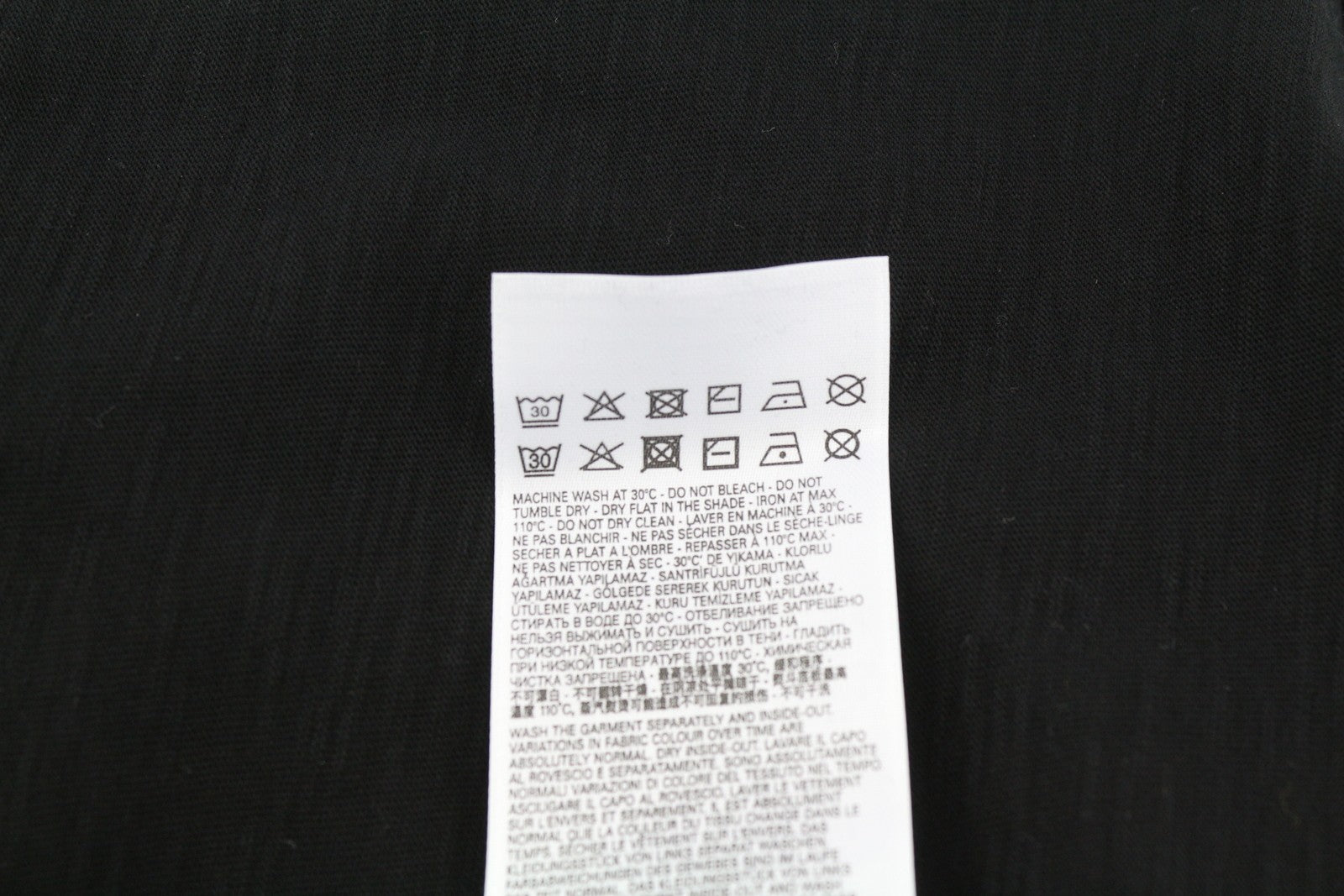 DIESEL T-Justle-LS-E9 Mens T-Shirt M Black Long Sleeve Crew Neck Cotton RRP€135