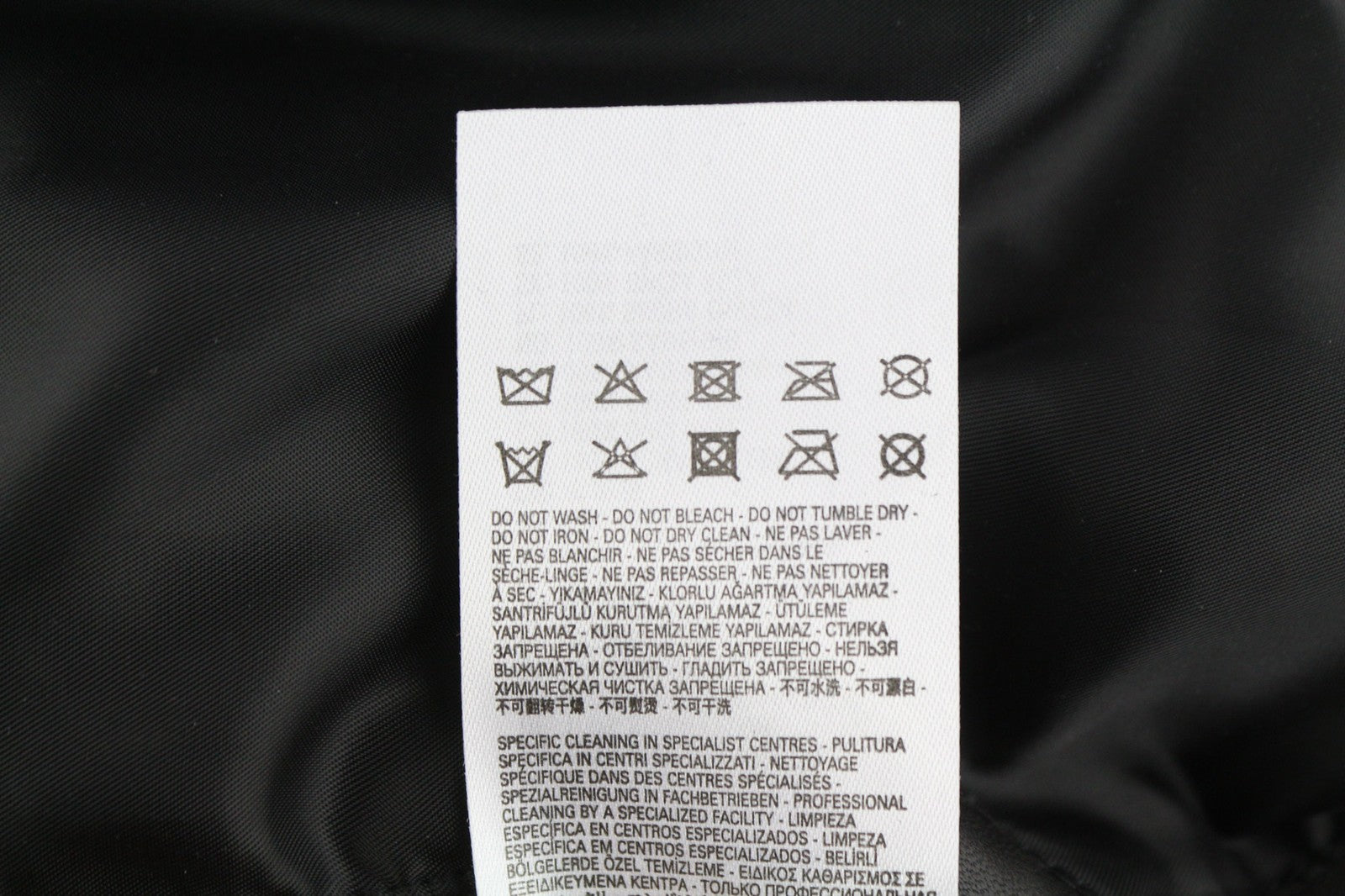 DIESEL R-Pusmir Mens Jacket M Black Sheep Leather Asymmetrical Zip RRP€655