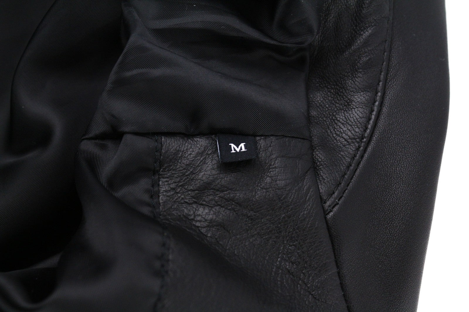 DIESEL R-Pusmir Mens Jacket M Black Sheep Leather Asymmetrical Zip RRP€655