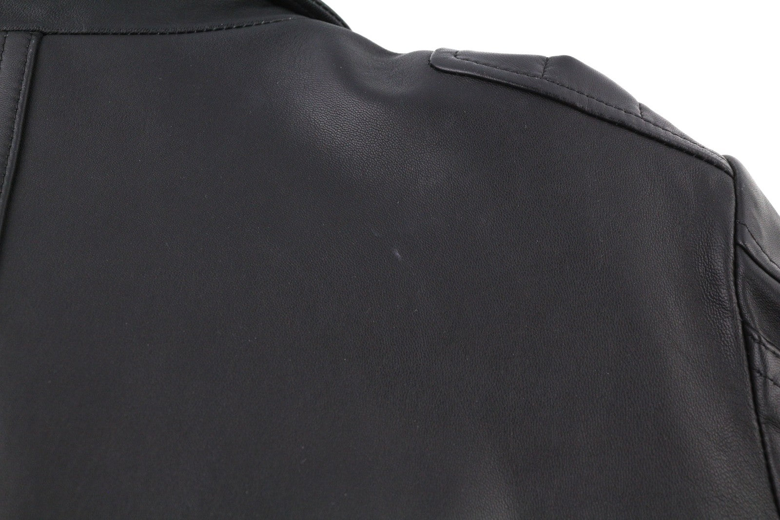 DIESEL R-Pusmir Mens Jacket M Black Sheep Leather Asymmetrical Zip RRP€655