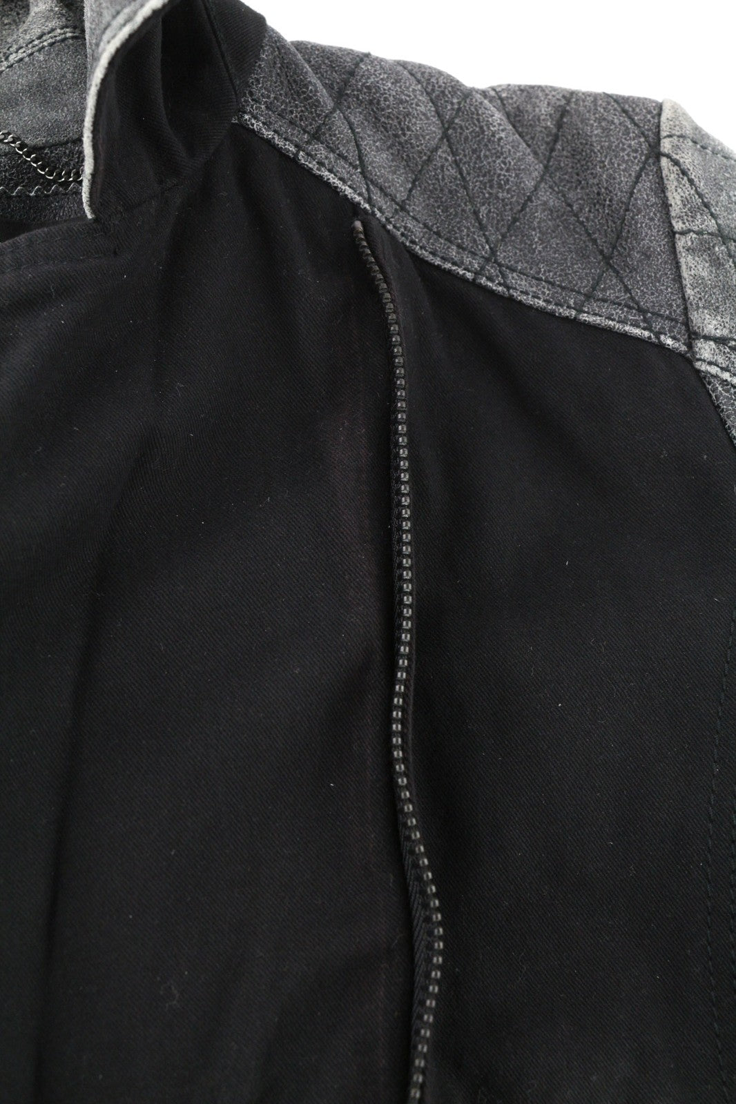 DIESEL L-Dada-A Womens Jacket S Black Washed Goat Leather Asymmetric RRP€410