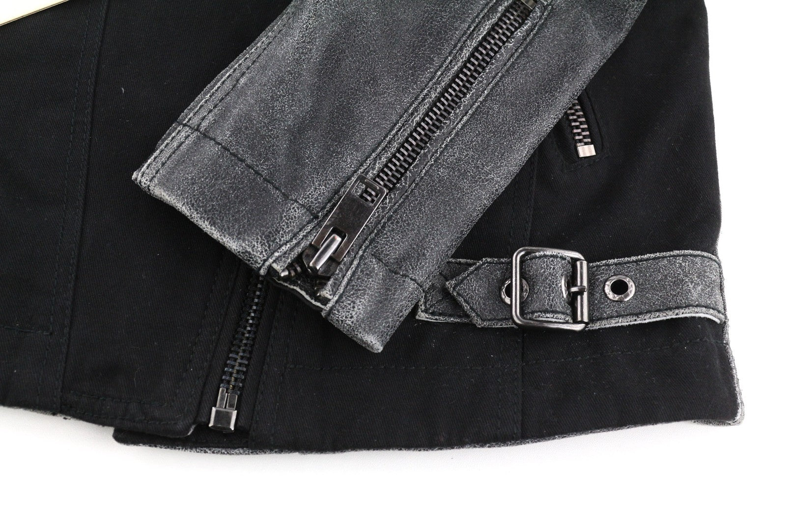 DIESEL L-Dada-A Womens Jacket S Black Washed Goat Leather Asymmetric RRP€410